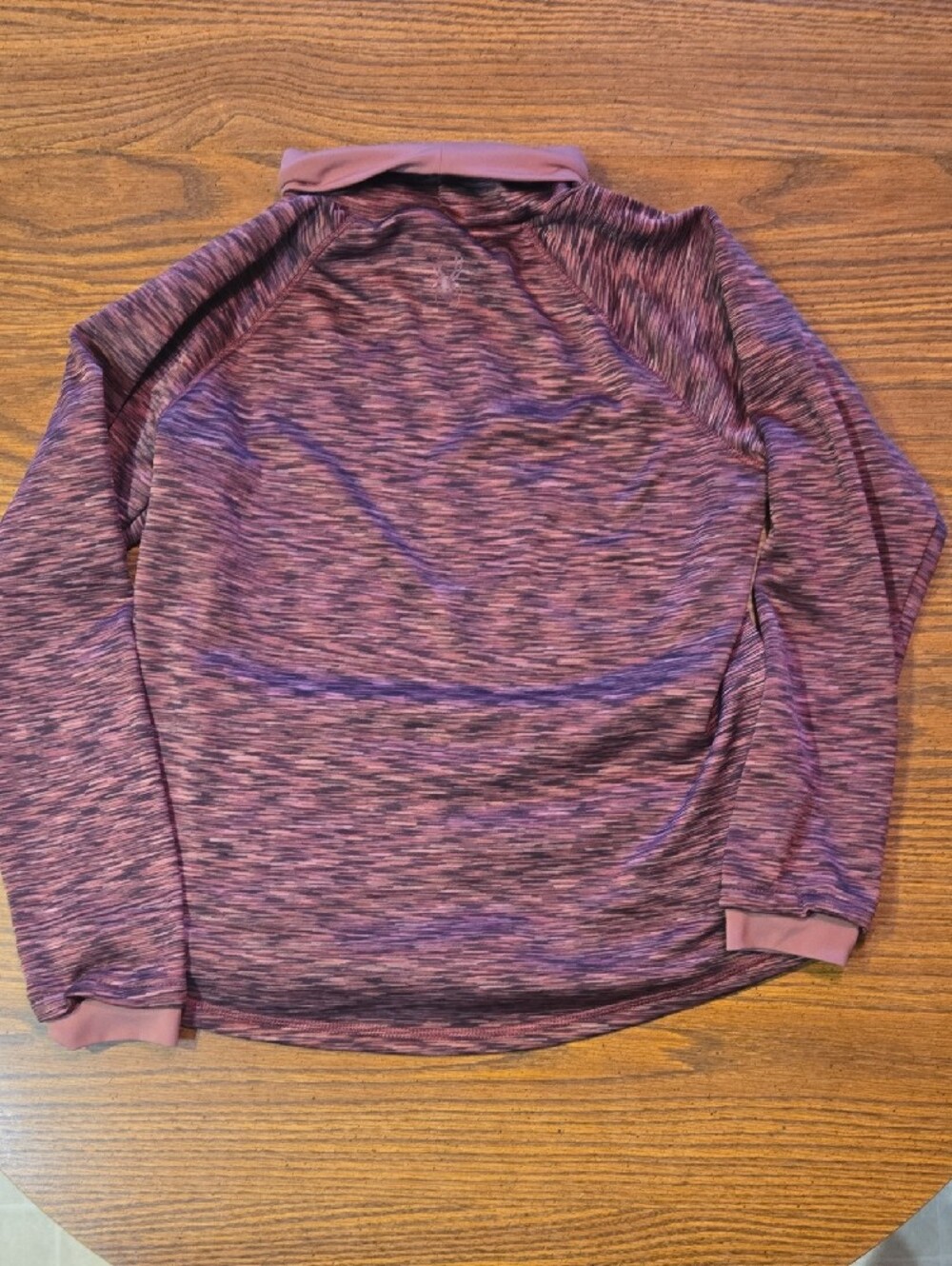Spyder Marled Burgundy/Black/Pink Funnel Neck Pullover - Picture 2 of 4